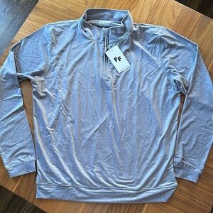 Fore Fathers Men's Gray Quarter-Zip Shirt Pullover Large L